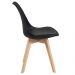 KIT - Mesa de jantar retangular 80 x 140 cm preto + 4 cadeiras Leda preto