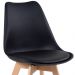 KIT - Mesa de jantar retangular 80 x 140 cm preto + 4 cadeiras Leda preto