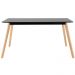 KIT - Mesa de jantar retangular 80 x 140 cm preto + 4 cadeiras Leda vermelho