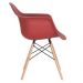Kit 10 cadeiras Charles Eames Eiffel DAW com braços e pés de madeira clara Terracota