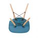 Kit 10 cadeiras Charles Eames Eiffel DSW com pés de madeira clara Turquesa