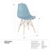 Kit 10 cadeiras Charles Eames Eiffel DSW com pés de madeira clara Turquesa