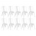 Kit 10 cadeiras Iron Tolix design indutrial jantar cozinha Branco