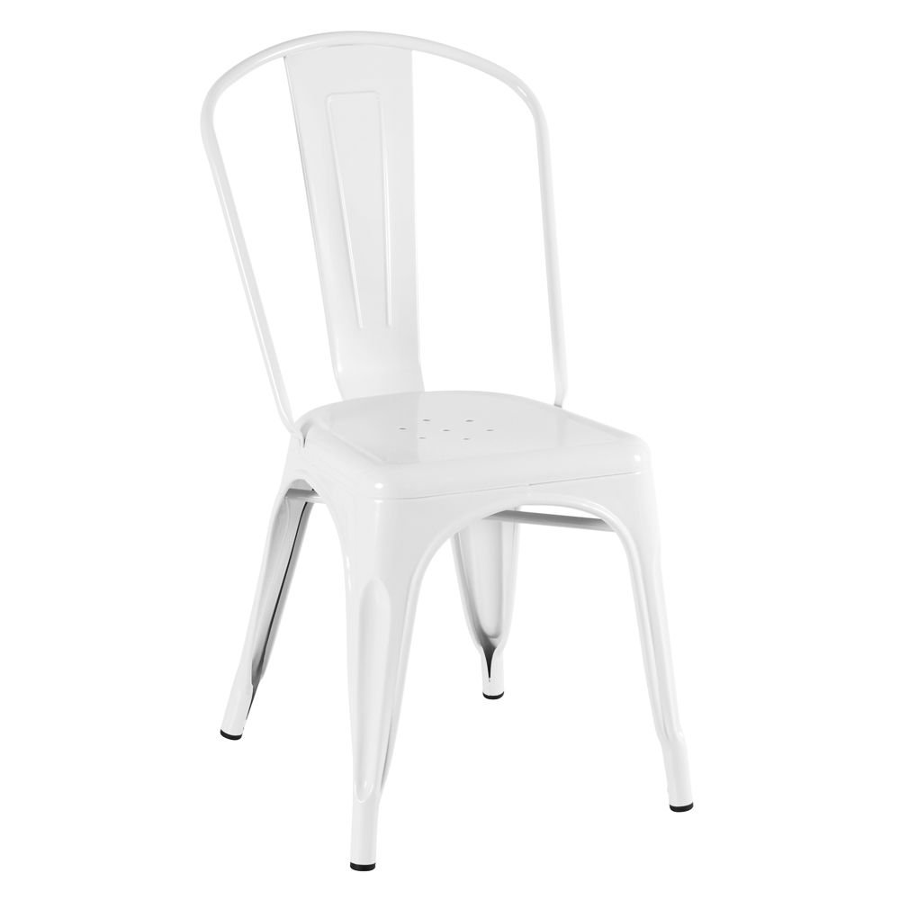 Kit 10 cadeiras Iron Tolix design indutrial jantar cozinha Branco