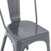 Kit 10 cadeiras Iron Tolix design indutrial jantar cozinha Cinza escuro