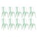 Kit 10 cadeiras Iron Tolix design indutrial jantar cozinha Verde claro