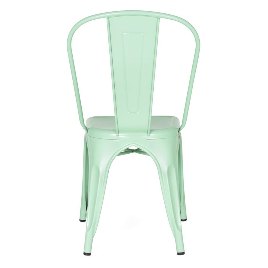 Kit 10 cadeiras Iron Tolix design indutrial jantar cozinha Verde claro