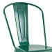 Kit 10 cadeiras Iron Tolix design indutrial jantar cozinha Verde escuro
