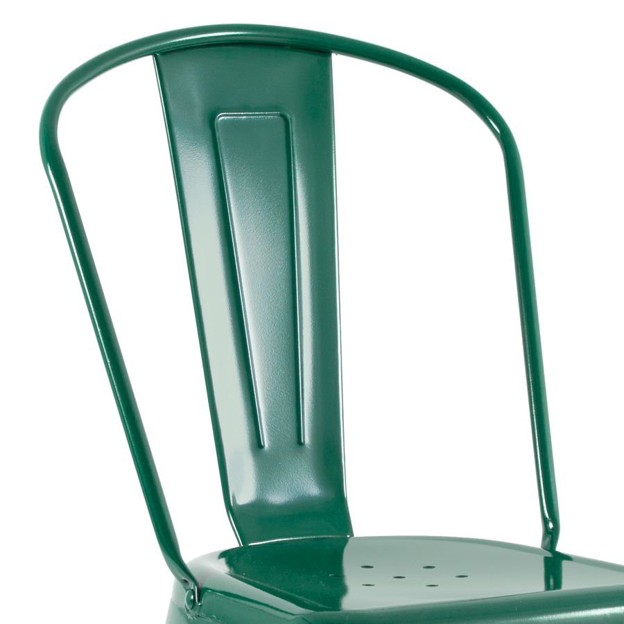 Kit 10 cadeiras Iron Tolix design indutrial jantar cozinha Verde escuro