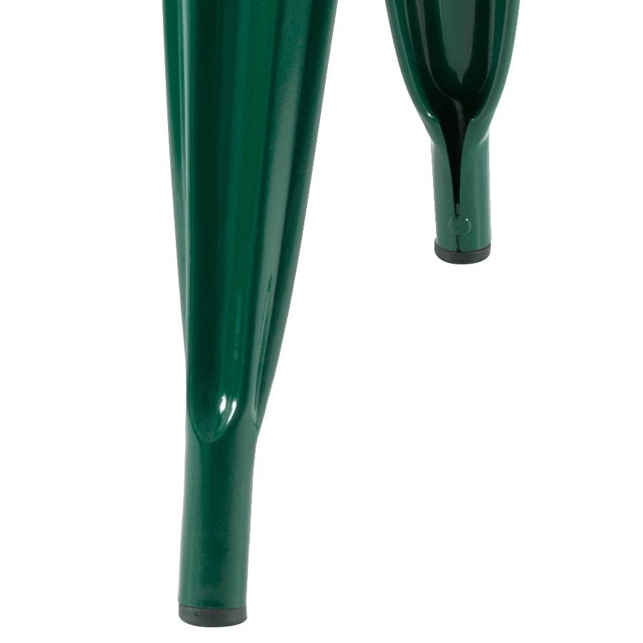 Kit 10 cadeiras Iron Tolix design indutrial jantar cozinha Verde escuro