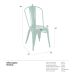 Kit 10 cadeiras Iron Tolix design indutrial jantar cozinha Verde escuro