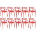 Kit 10 cadeiras Masters Allegra Vermelho