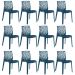 Kit 12 cadeiras Gruvyer Azul petróleo