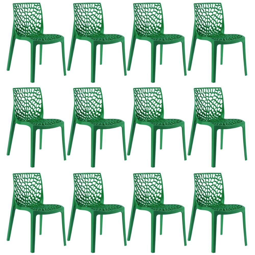 Kit 12 cadeiras Gruvyer Verde