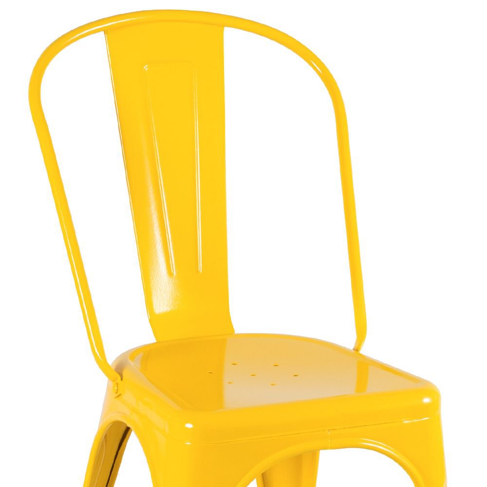 Kit 12 cadeiras Iron Tolix design indutrial jantar cozinha Amarelo