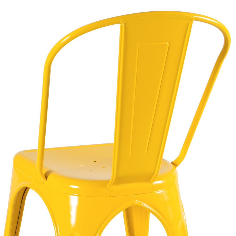 Kit 12 cadeiras Iron Tolix design indutrial jantar cozinha Amarelo