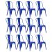 Kit 12 cadeiras Iron Tolix design indutrial jantar cozinha Azul escuro