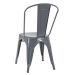 Kit 12 cadeiras Iron Tolix design indutrial jantar cozinha Cinza escuro