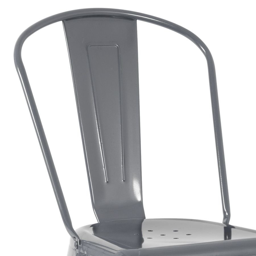 Kit 12 cadeiras Iron Tolix design indutrial jantar cozinha Cinza escuro