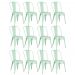 Kit 12 cadeiras Iron Tolix design indutrial jantar cozinha Verde claro