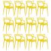 Kit 12 cadeiras Masters Allegra Amarelo