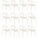 Kit 12 cadeiras design jantar cozinha Masters Allegra Creme