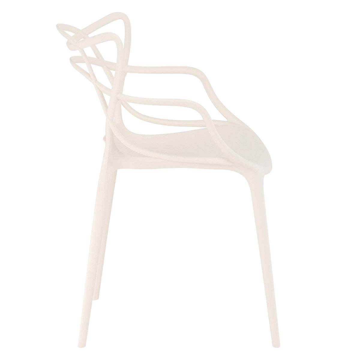 Kit 12 cadeiras design jantar cozinha Masters Allegra Creme