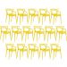 Kit 16 cadeiras Masters Allegra Amarelo