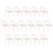 Kit 16 cadeiras design jantar cozinha Masters Allegra Creme