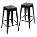 Kit 2 banquetas altas Iron Tolix 76 cm Preto semibrilho