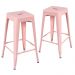 Kit 2 banquetas altas Iron Tolix 76 cm Rosa antigo