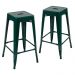 Kit 2 banquetas altas Iron Tolix 76 cm Verde Escuro