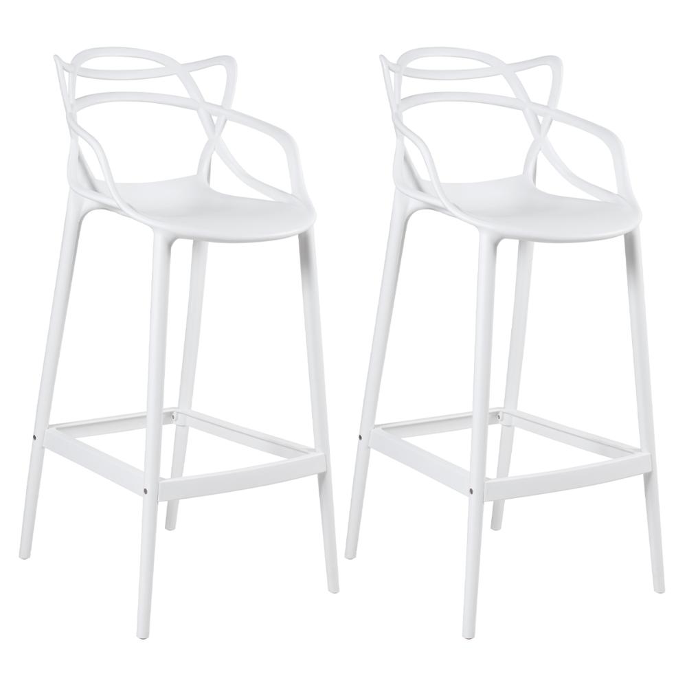 Kit 2 banquetas altas Masters Allegra Branco