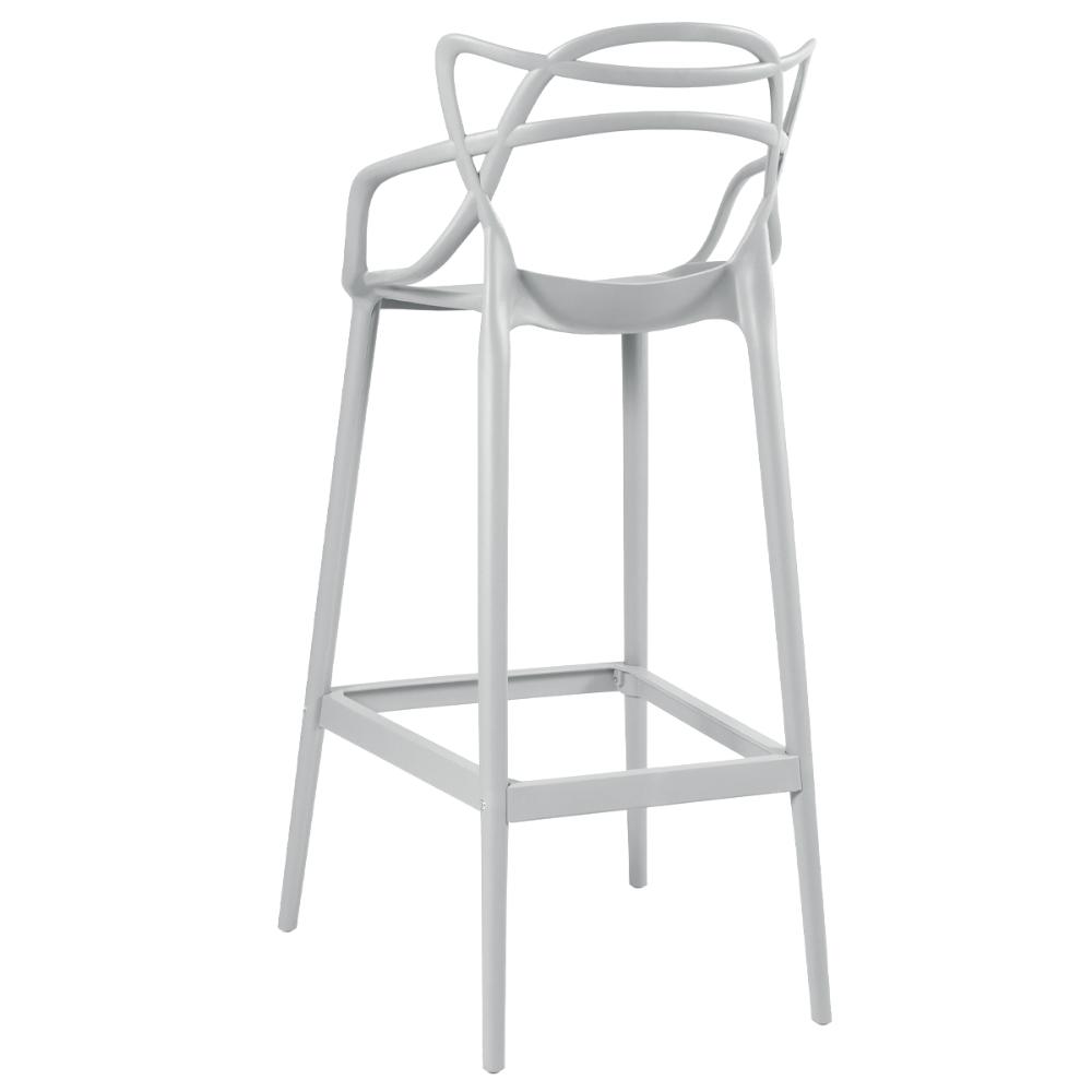 Kit 2 banquetas altas Masters Allegra Cinza claro