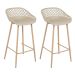 Kit 2 banquetas altas bancada cozinha Clarice Cloe Nude