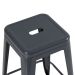 Kit 2 banquetas médias Iron Tolix 66 cm Cinza Escuro