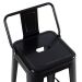 Kit 2 banquetas médias Iron Tolix com encosto 66 cm Preto