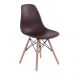 Kit 2 cadeiras Charles Eames Eiffel DSW com pés de madeira clara Marrom - Assento nacional
