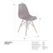 Kit 2 cadeiras Charles Eames Eiffel DSW com pés de madeira clara Marrom - Assento nacional