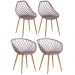 Kit 2 cadeiras Clarice Nest Sidera com braços + 2 cadeiras Cloe Fendi