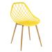 Kit 2 cadeiras Clarice Nest Sidera com braços + 6 cadeiras Cloe Amarelo