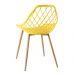Kit 2 cadeiras Clarice Nest Sidera com braços + 6 cadeiras Cloe Amarelo