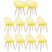 Kit 2 cadeiras Clarice Nest Sidera com braços + 8 cadeiras Cloe Amarelo