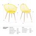 Kit 2 cadeiras Clarice Nest Sidera com braços + 8 cadeiras Cloe Amarelo