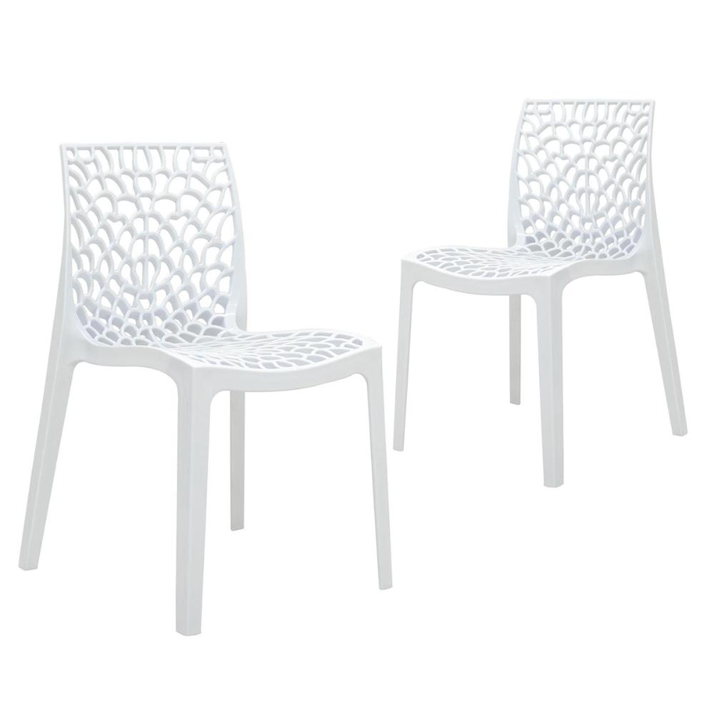 Kit 2 cadeiras Gruvyer jantar cozinha Branco