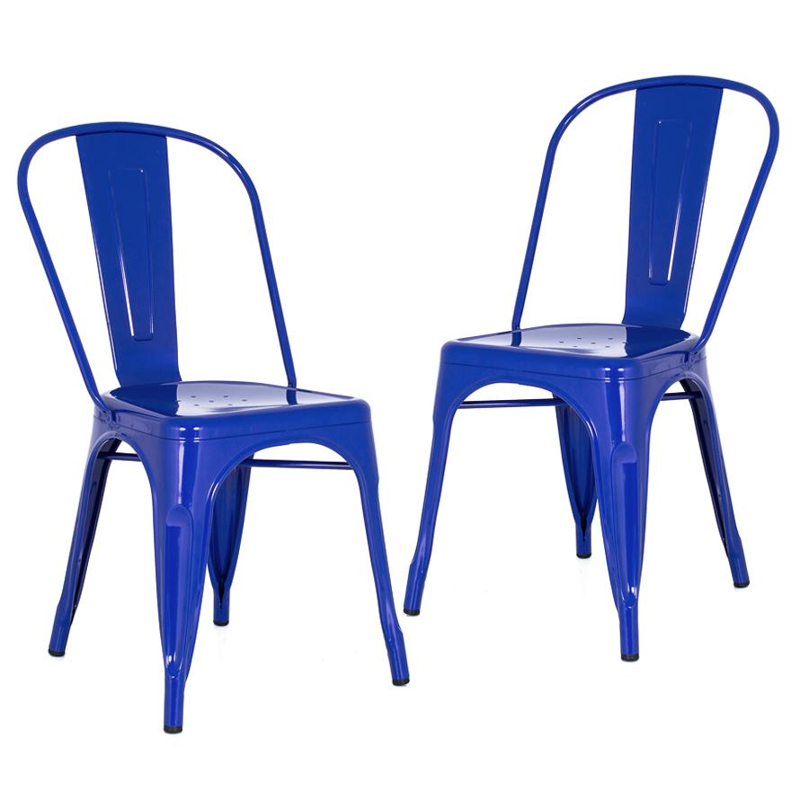 Kit 2 cadeiras Iron Tolix Azul escuro