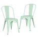 Kit 2 cadeiras Iron Tolix Verde claro