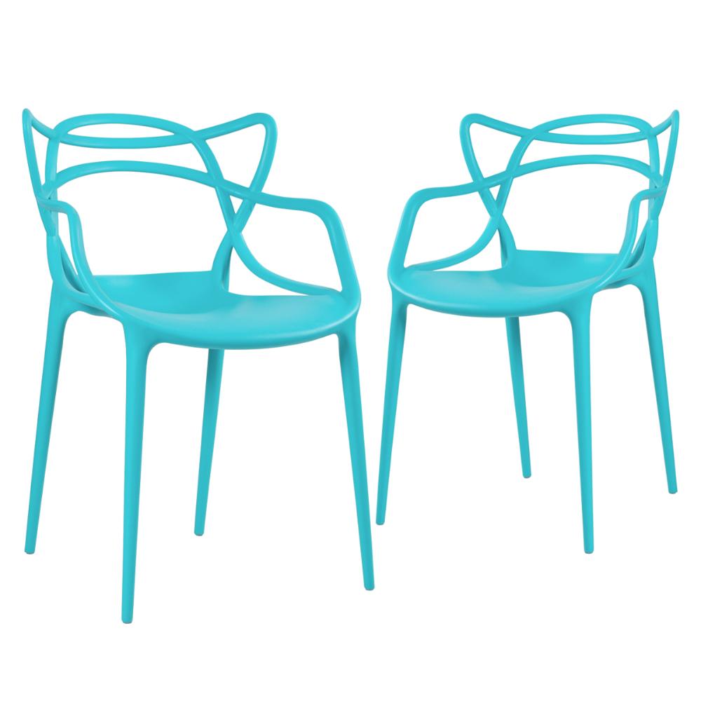 Kit 2 cadeiras Masters Allegra Azul tiffany