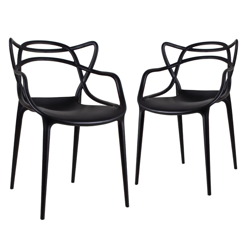 Kit 2 cadeiras Masters Allegra Preto