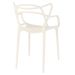 Kit 2 cadeiras design jantar cozinha Masters Allegra Creme